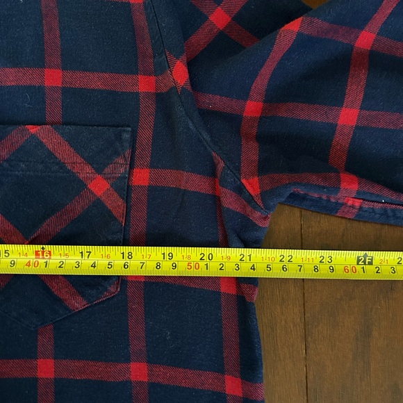 J Crew Womens Flannel Red & Blue Plaid Button Up Long Sleeve Button Up Size 12 - Picture 5 of 9